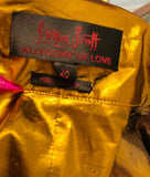L’wren Scott Allegory of Love Gold Metallic Bow Shirt Sz 40
