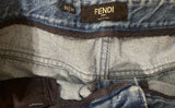 Fendi Denim Logo Yes Love Jeans Sz 36