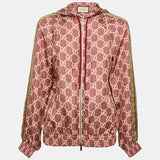 Gucci GG Silk Twill Logo Hoodie Sz Sm