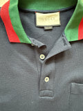 Gucci White Web Polo Shirt Sz XL