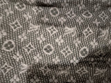 Louis Vuitton Gray Monogram Wool Scarf