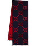 Gucci GG Red Wool/ Silk Scarf