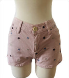 Isabel Marant Pink Star Denim Jacket & Shorts Set Sz XS