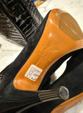 Nando Muzi Suede Crystal Ankle Boots sz 39