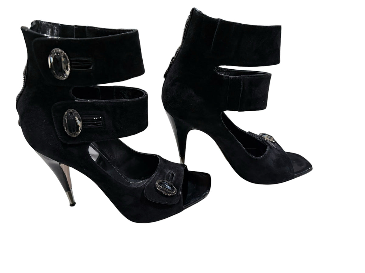 Nando Muzi Suede Crystal Ankle Boots sz 39 – Wopsters Closet