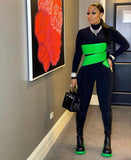 Bottega Veneta Flash Leather Knee High Boots Green/Black Sz 38