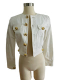 Dsquared2 White Denim Jacket Sz 40