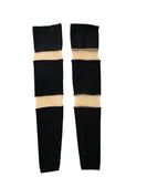 Balmain Black & Sheer Panel Arm Sleeves Gloves