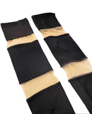 Balmain Black & Sheer Panel Arm Sleeves Gloves