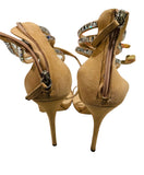 Giuseppe Zanotti Nude Crystal Coline JLO Heels Sz 38