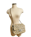 Chanel Denim & Leather Canebiers Net Jumbo Classic Flap Bag