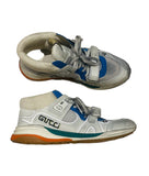 Gucci Ultrapace Mid-top Silver Sneakers Sz 12