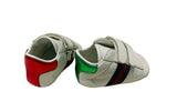 Gucci Ace White Leather Newborn Strap Sneakers Sz 17