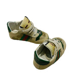 Gucci Beige Screener Laced Logo Sneakers Sz 19