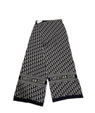 Christian Dior Logo Navy Cashmere Scarf