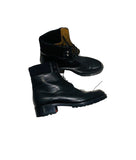Christian Louboutin Black Leather Trapman Hiking Boot Sz 45.5