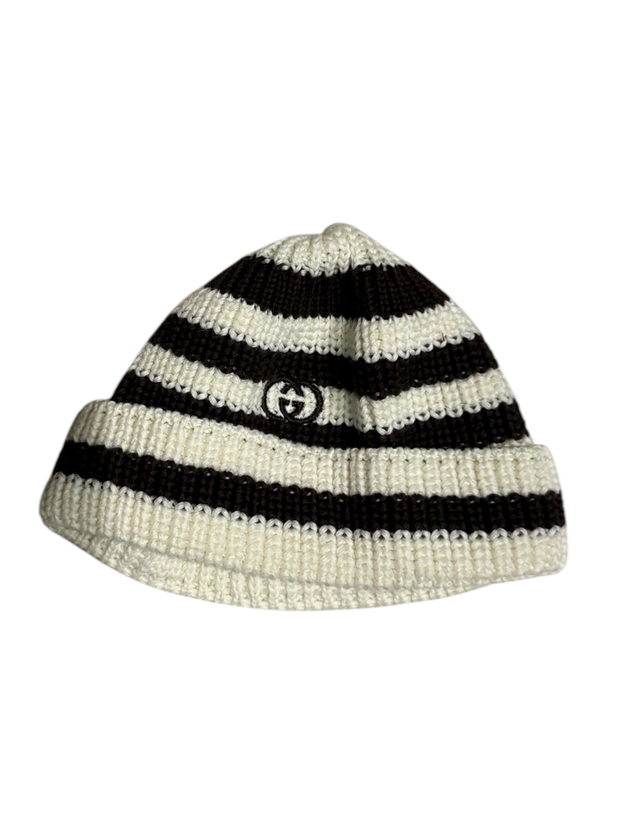 Gucci Infant Blue White Knit Beanie Logo Hat – Wopsters Closet display picture 3