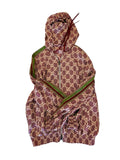 Gucci GG Silk Twill Logo Hoodie Sz Sm