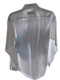 Dsquared2 Hibiscus White Button Down Slim Shirt Sz 50