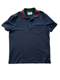 Gucci White Web Polo Shirt Sz XL
