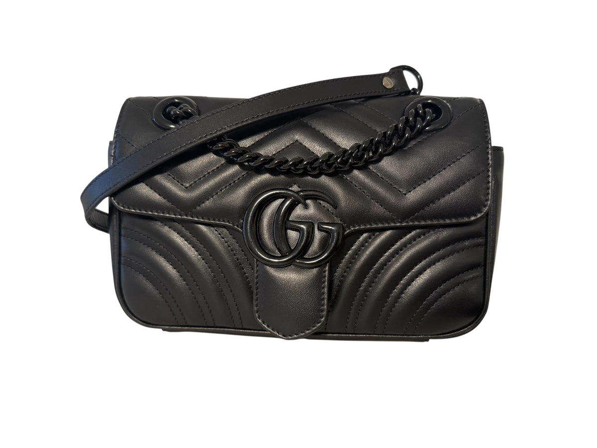 Gucci Black GG Marmont Small Purse Crossbody – Wopsters Closet