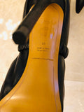 Alexandre Vauthier Dune Black Leather Ankle Boots Sz 39