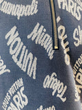 Louis Vuitton Blue Cities Jacquard Sweater Sz XL