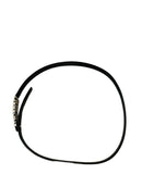 Moschino Black/Silver Leather Logo Belt Sz 38