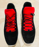 Fendi Logo Red/Black Tab Sneakers Sz 12