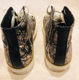Roberto Cavalli Tiger Print High Top Sneakers Sz 44