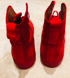 Daniel Patrick Red Suede High Top Roamer Sneakers Sz 12