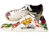 Dolce & Gabbana White Floral Sneakers Sz 12