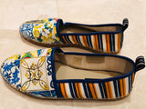 Dolce & Gabbana Maiolica Canvas Espadrilles Sz 11