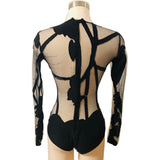 Emiliano Rinaldi EXCELSIOR Black Mesh Bodysuit Sz Sm