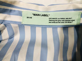Off White Virgil Abloh Striped Ruffle Shirt Sz 38