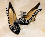 Charlotte Olympia Zelda Zebra Print Trompe L’oeil Pump Sz 38.