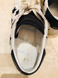 Saint Laurent Star Embroidered Leather Sneakers Sz 46