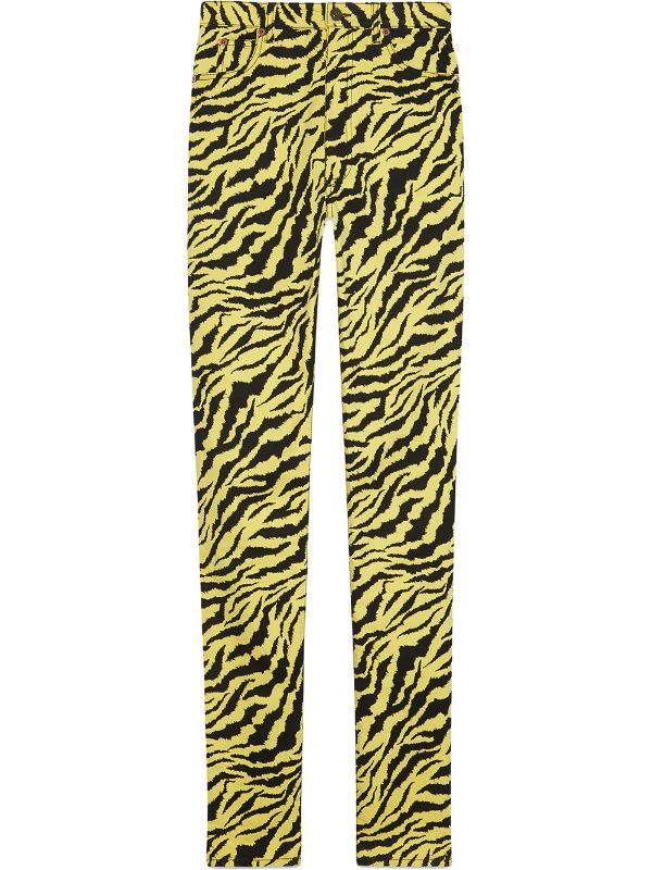 Gucci Yellow/Black Zebra Skinny Jeans – Wopsters Closet