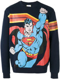 ICEBERG Superman Black Knit Sweater Sz XL