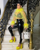 Versace Yellow Satin Platform Pumps Sz 38.5