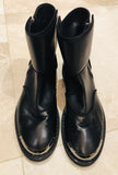Giuseppe Zanotti Black Metal Toe Boots Sz 45