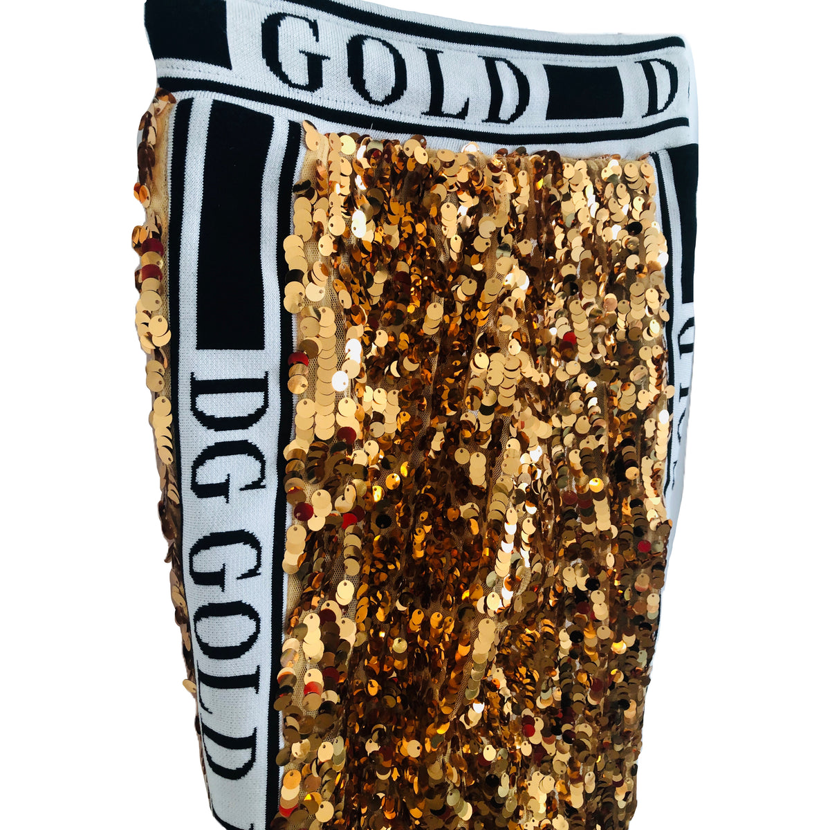 Dolce and Gabbana D&G Gold Sequin Jogger Pants Sz Sm – Wopsters Closet