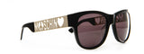 Moschino Vintage Gold/Black Laser Cut Logo Sunglasses