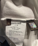 Roberto Cavalli White Snake Polo Shirt Sz XL