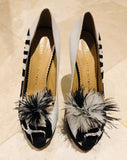 Charlotte Olympia Zelda Zebra Print Trompe L’oeil Pump Sz 38.