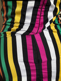 Caroline Constas Striped Multicolored Maxi Dress Sz Sm