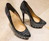 Christian Louboutin Daffodile Decora Strass Platform Pumps SZ 38.5
