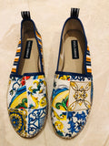 Dolce & Gabbana Maiolica Canvas Espadrilles Sz 11