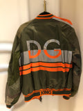 Dolce & Gabbana Striped Block Reflective Bomber Jacket Sz XLarge/52
