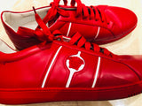 Versace Red Leather Low Martin Sneakers Sz 12/45